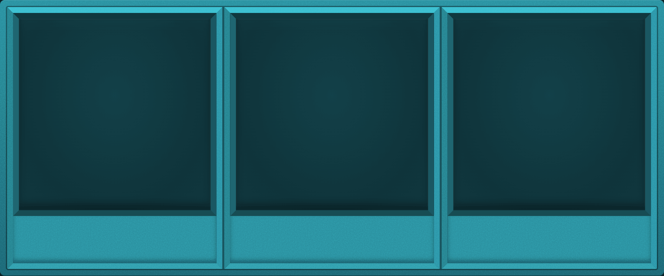 Electric Cyan Display Case (1x3)